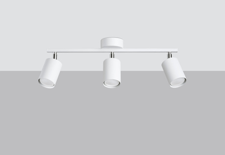 Plafonieră LEMMI 3 alb + 3x bec LED GU-10 3000K cald 7W 510lm