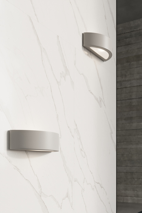 Aplică ceramică ATENA gri + 1x bec LED E27 3000K cald 7.5W 620lm