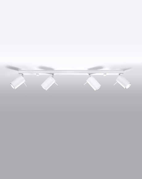 Plafonieră RING 4L alb + 4x bec LED GU-10 3000K cald 7W 620lm