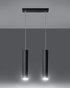 LAGOS 2 lampă suspendată negru + 2x GU-10 LED bec 4000K rece 7W 630lm