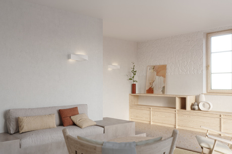 Aplică ceramică SIGMA alb + 1x bec LED E27 4000K rece 7.5W 650lm