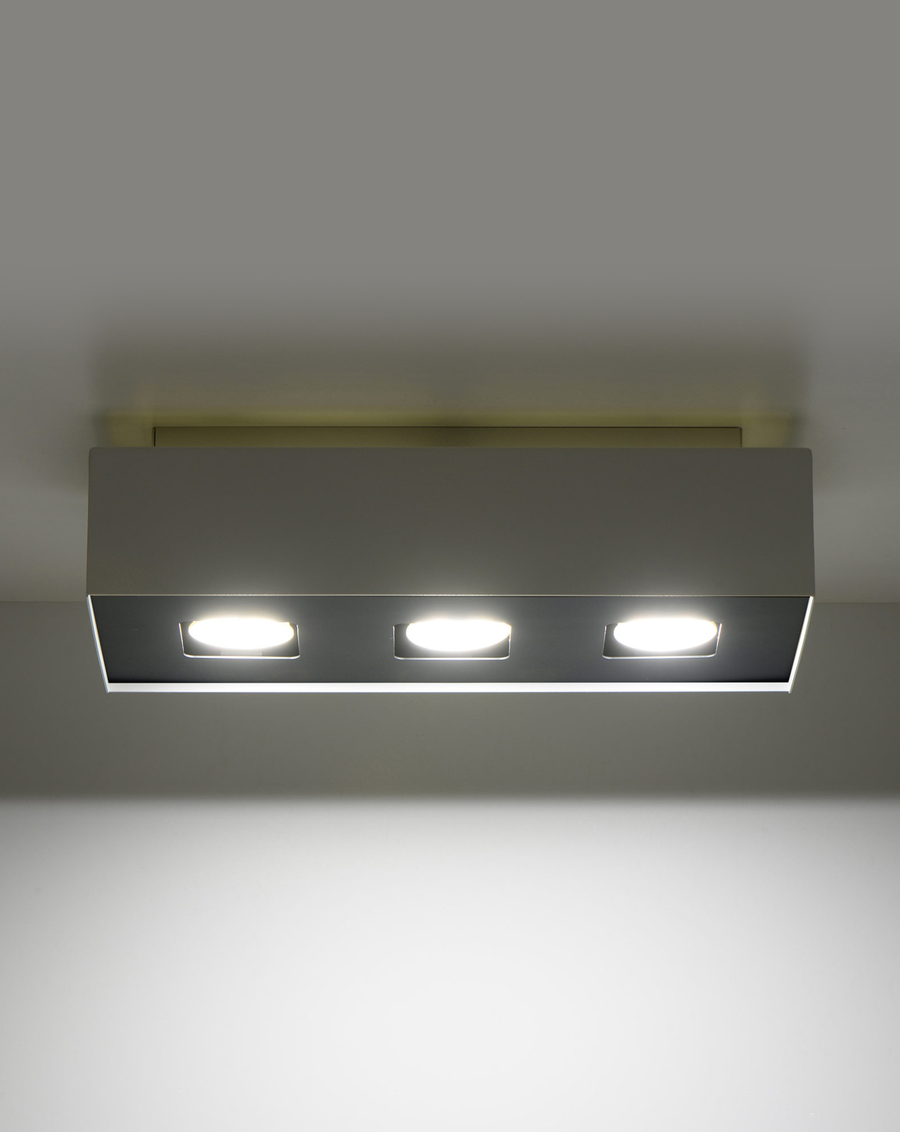 Plafonieră MONO 3 alb + 3x bec LED GU-10 3000K cald 7W 620lm