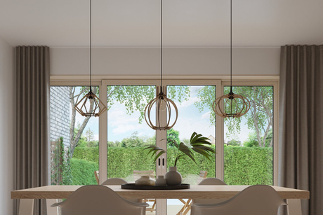 ARANCIA lampă suspendată lemn natural + 1x bec LED E27 3000K cald 7.5W 620lm