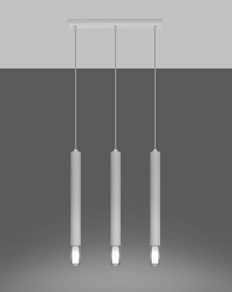 WEZYR 3 lampă suspendată albă + 3x bec LED G9 3000K Warm 4,5W 510lm