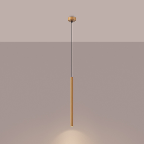 ARCHE 1 lampă suspendată aurie + 1x bec LED G9 3000K cald 4.5W 450lm