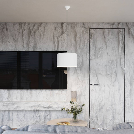 NOVA 30 lampă suspendată alb + 1x bec LED E27 4000K rece 7,5W 690lm