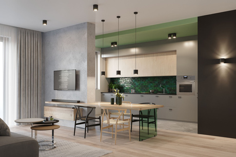 Plafonieră ORBIS 1 negru + 1x bec LED GU-10 3000K Warm 7W 620lm