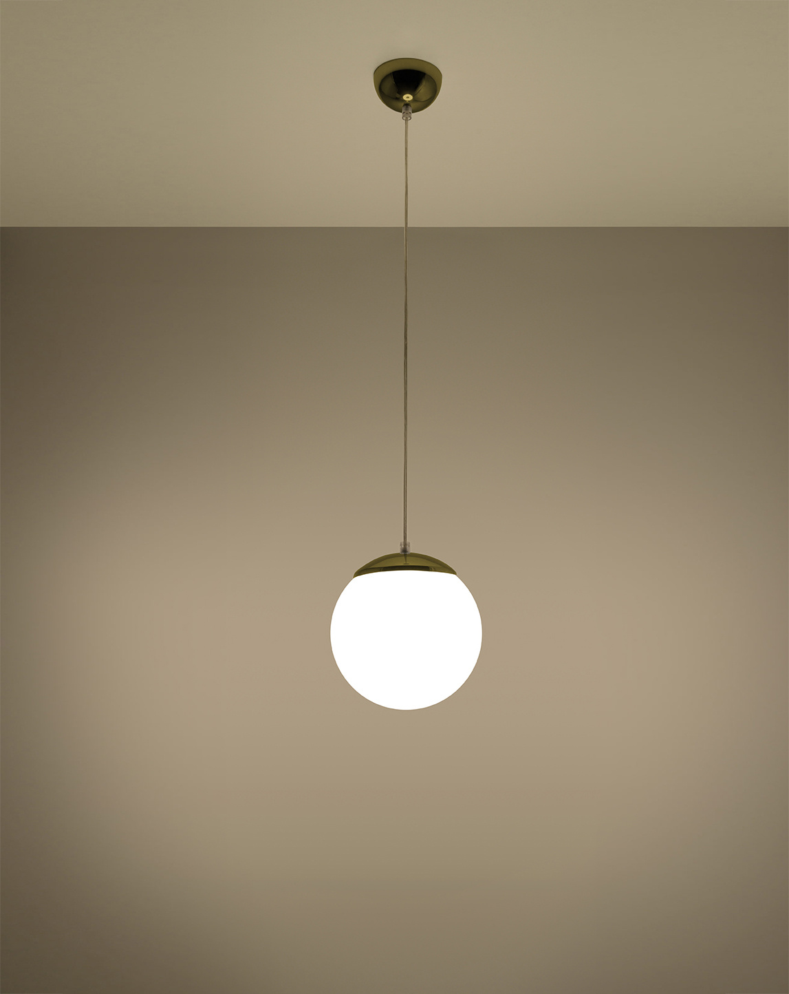 Lampă suspendată UGO 20 Gold + 1x bec LED E27 3000K Warm 7,5W 620lm