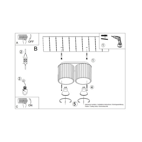 Plafonieră AURA 2 taupe GU10