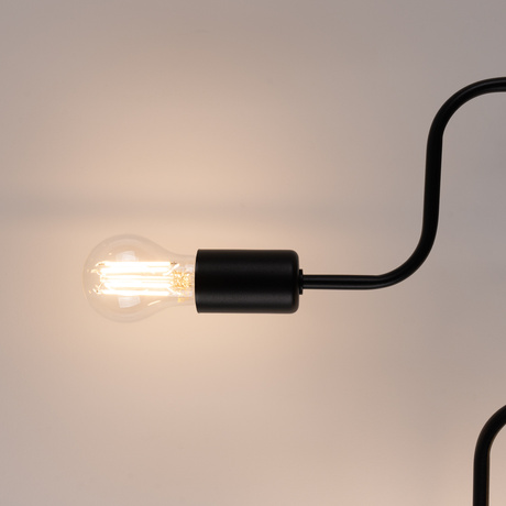 Candelabru VECTOR 6 negru + 6X bec LED E27 3000K 7W 760lm