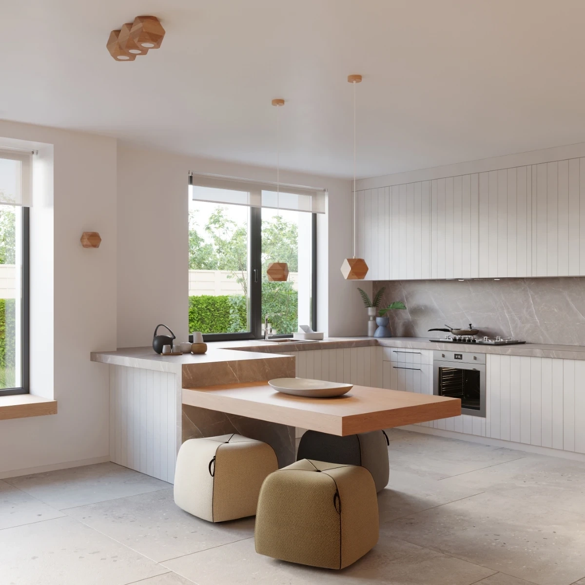 Plafonieră WOODY 1 lemn natural