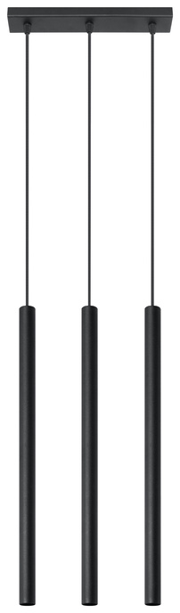 PASTELO 3 lampă suspendată negru + 3x bec LED G9 3000K Warm 4.5W 510lm