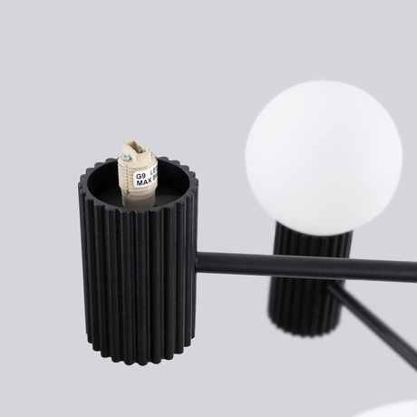 Candelabru HALO 6 negru