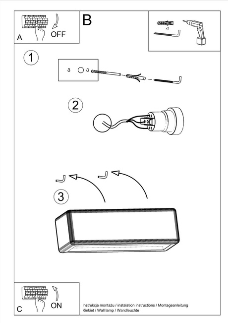 Aplică ceramică SUBANI alb + 1x bec LED E27 3000K cald 7.5W 620lm