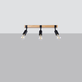 Plafonieră ZUCA 3 negru