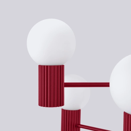 Candelabru HALO 6 burgundy