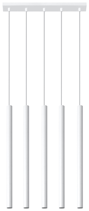 PASTELO 5 lampă suspendată albă + 5x bec LED G9 3000K Warm 4.5W 510lm