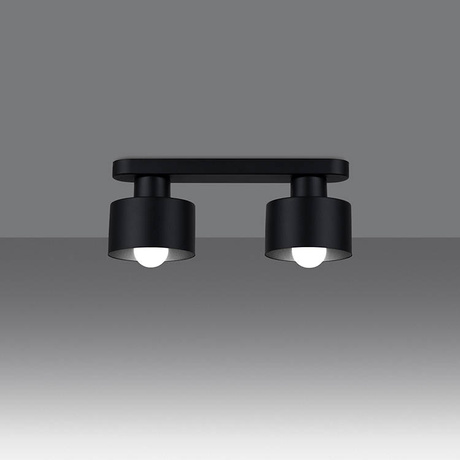 Plafonieră SAVAR 2 negru + 2x bec LED E27 4000K rece 7.5W 690lm