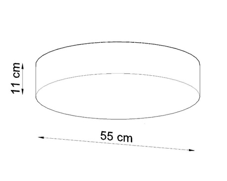 Plafonieră ARENA 55 WHITE + 4 becuri LED E27 3000K Warm 7.5W 620lm