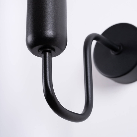 VECTOR lampă de perete negru + 1X bec LED E27 3000K 7W 760lm