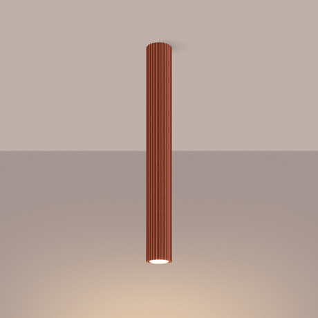 Plafonieră KARBON 60 roșu ocru