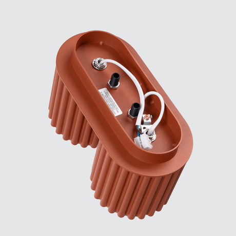 Plafonieră AURA 2 roșu ochra GU10