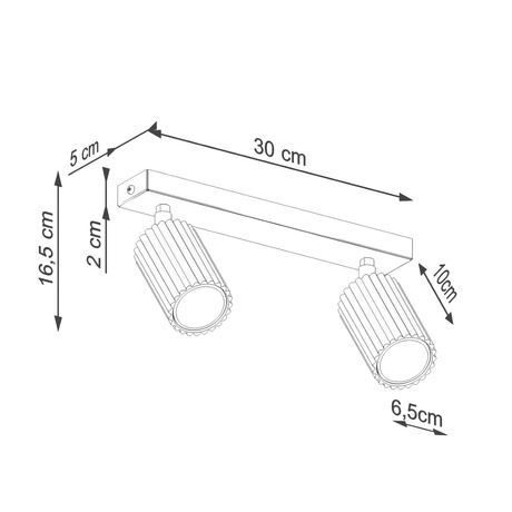 Plafonieră KARBON 2 verde măsliniu