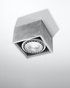 Plafonieră QUATRO 1 beton + 1x bec LED GU10 AR111 4000K COLD 12W 850lm