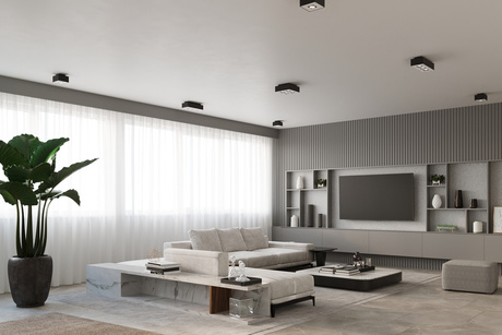 Plafonieră MONO 3 negru + 3x bec LED GU-10 4000K rece 7W 630lm