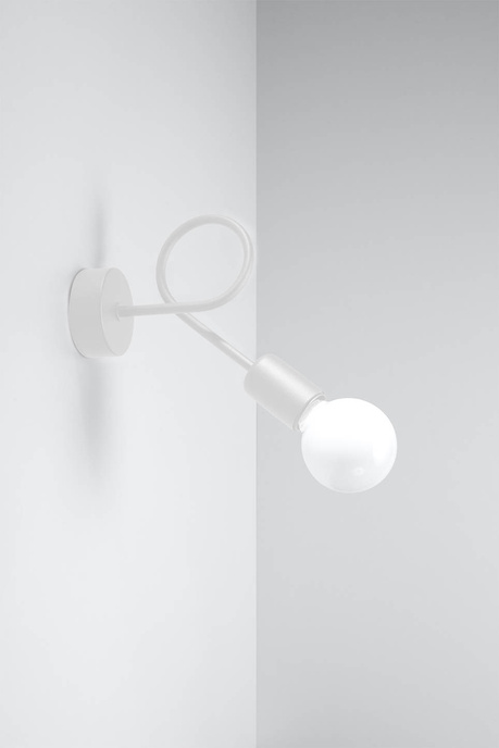 Lampă de perete SUPEŁ alb + 1X bec LED E27 3000K 7W 760lm