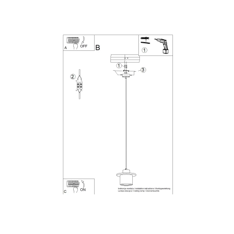 Lampă suspendată MAB beton