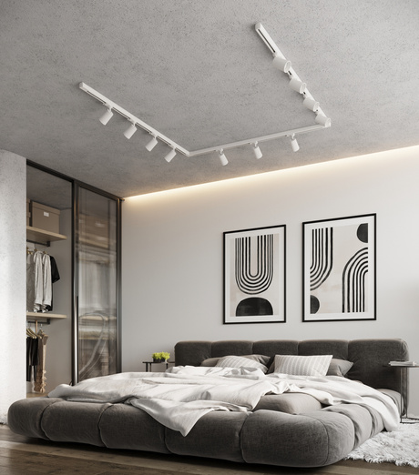 Plafonieră, 11 puncte, sistem de șine trifazat, AURA