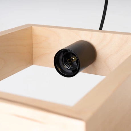 Lampă suspendată ARIES lemn natural