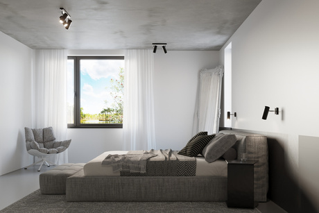 Plafonieră DIREZIONE 2 negru + 2x bec LED GU-10 4000K Cold 7W 630lm