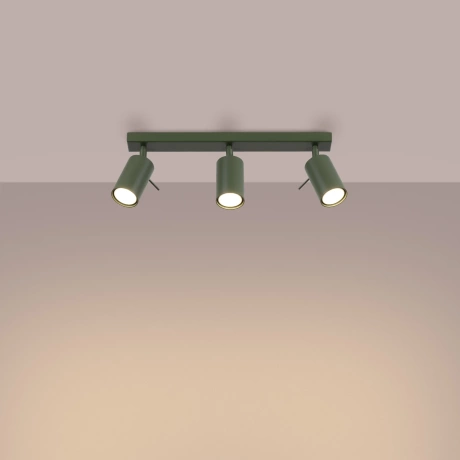 Plafonieră RING 3L verde măsliniu