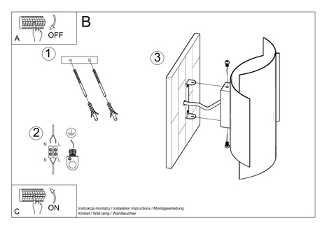 Lampă de perete IMPACT alb + 1x bec LED G9 3000K cald 4.5W 510lm