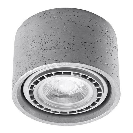 Plafonieră BASIC 1 beton + 1x bec LED GU10 AR111 3000K Warm 12W 800lm