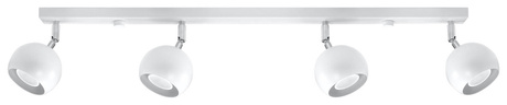 Plafonieră OCULARE 4L alb + 4x bec LED GU-10 3000K cald 7W 620lm