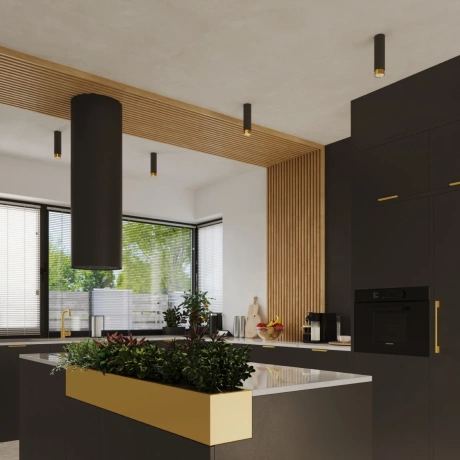 Plafonieră NERO 22,5 negru/gold