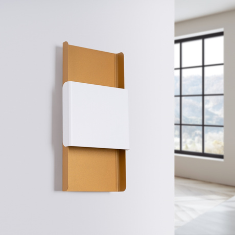 Lampă de perete DURLIN auriu/alb + 2x bec LED G9 4000K Cold 4.5W 460lm