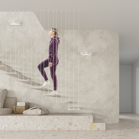 Aplică ceramică HELIOS alb + 1x bec LED E27 4000K rece 7,5W 650lm