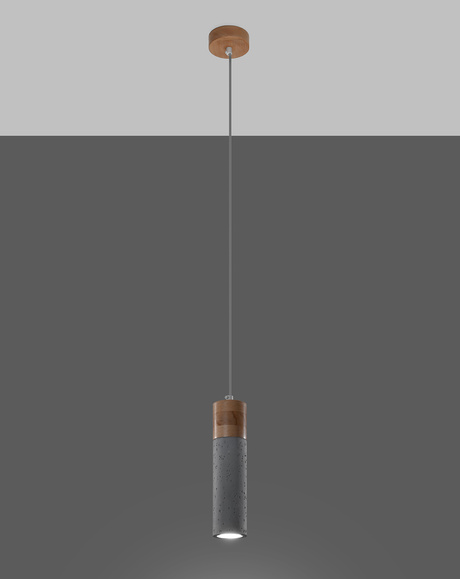 ZANE 1 lampă suspendată gri + 1x bec LED GU-10 3000K Warm 7W 620lm