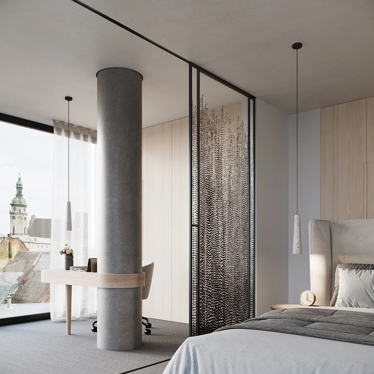 Lampă suspendată ELECTRA beton