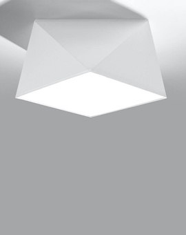 Plafonieră HEXA 25 WHITE + 1x bec LED E27 4000K Cold 7.5W 650lm