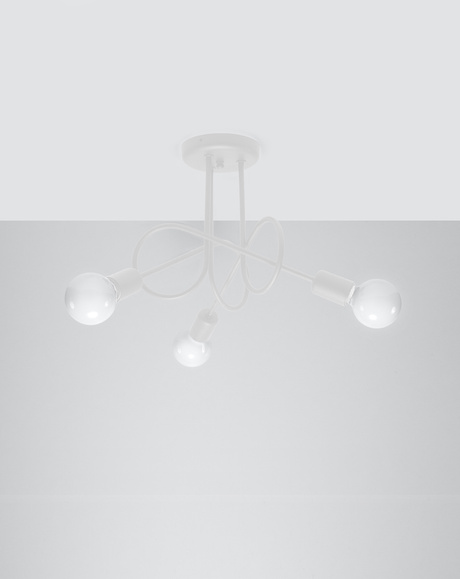 Candelabru SUPEŁ 3 alb + 3X bec LED E27 3000K 7W 760lm