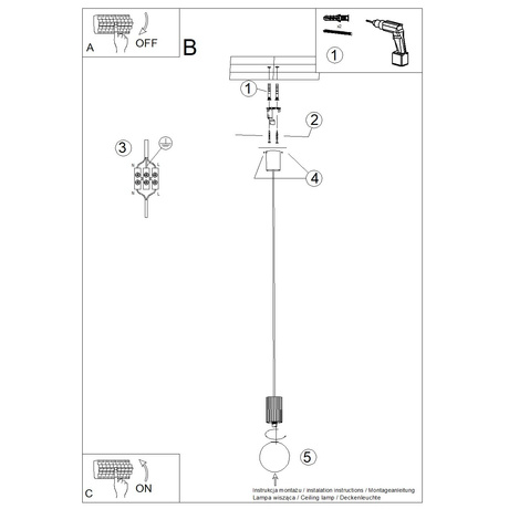 Lampă suspendată HALO 1 mocha