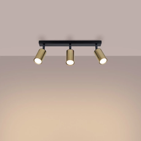 Plafonieră WINX 3 negru/cooper