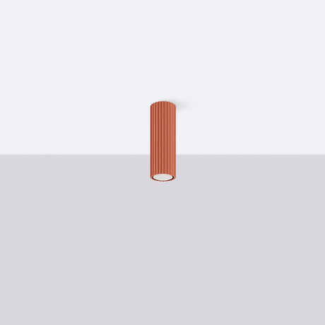 Plafonieră KARBON 20 roșu ocru