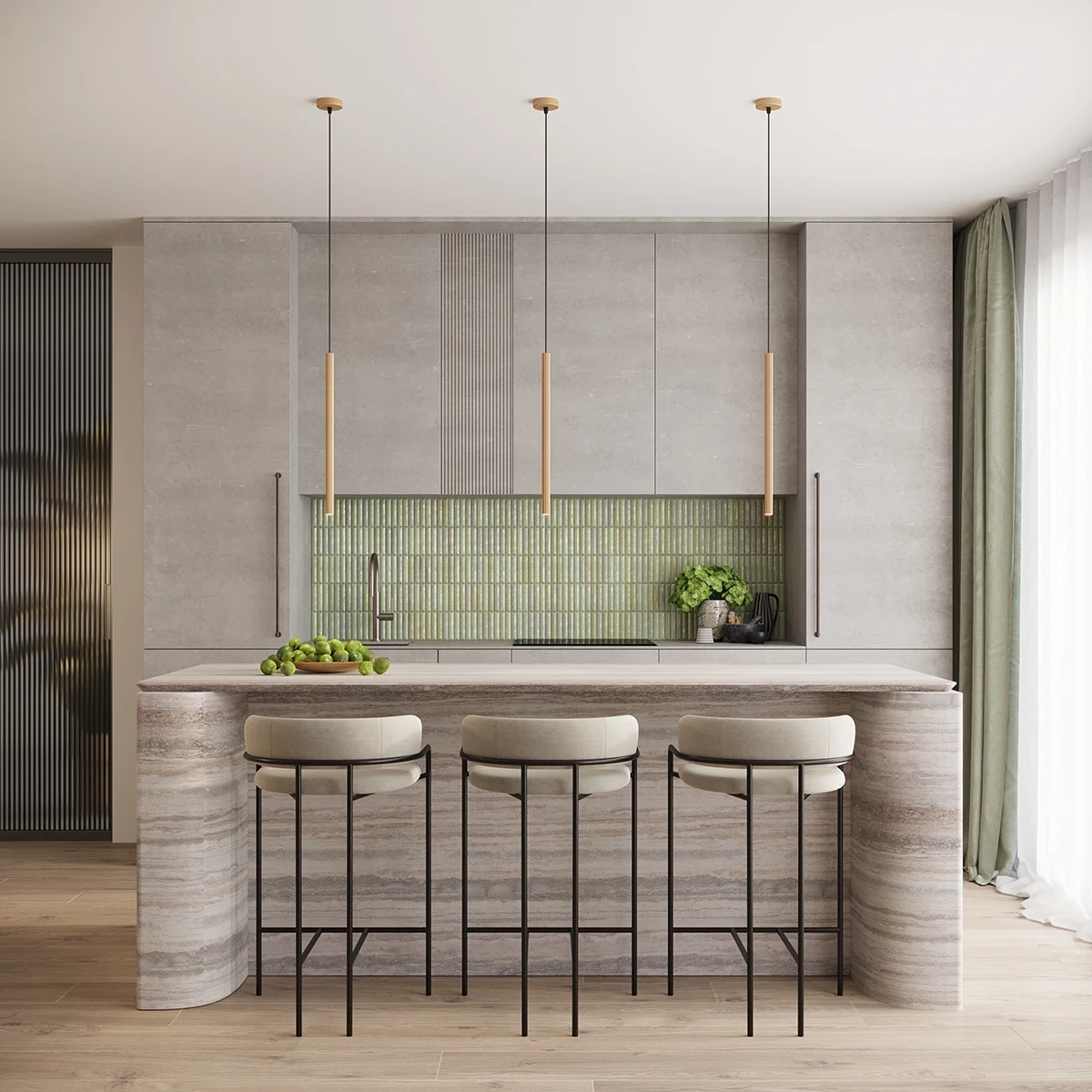 Lampă suspendată ARCHE 3P aur