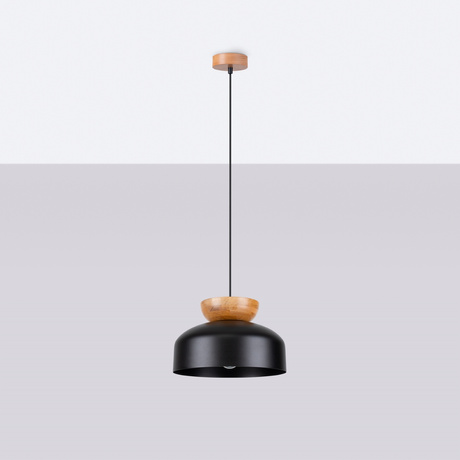 MARION lampă suspendată negru + 1x bec LED E27 3000K cald 7,5W 620lm